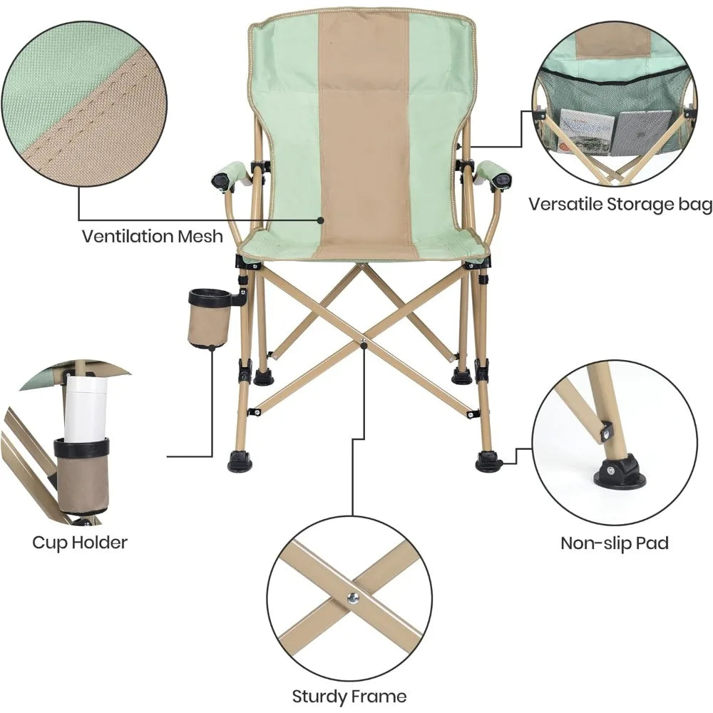 Sturdy Folding Camp Chairs  .2 Pack