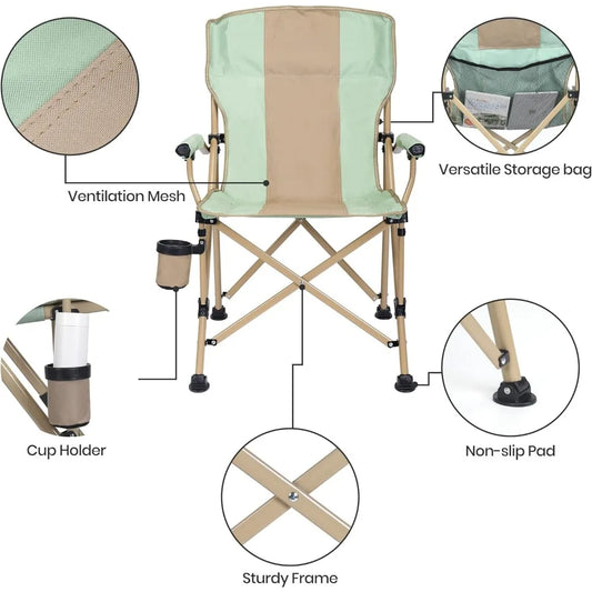 Sturdy Folding Camp Chairs  .2 Pack