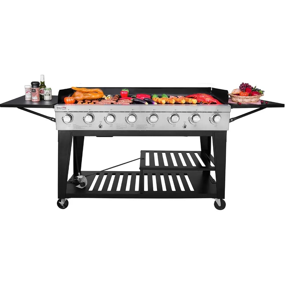 Propane Gas Grill, 8-Burner, Outdoor Kitchen