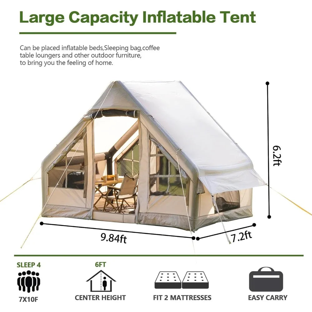 Inflatable Camping Tent with Picnic Blanket