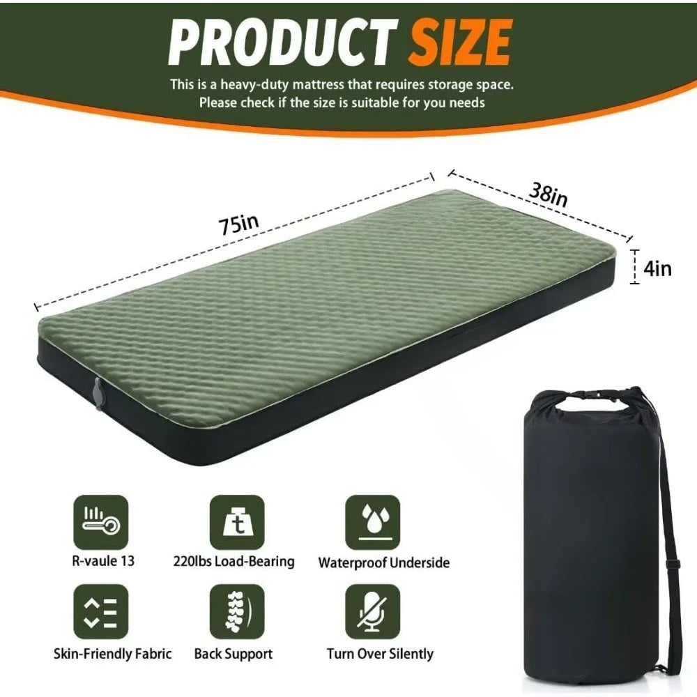 4" Ultra-Thick Camping Beds for Adults Inflatable