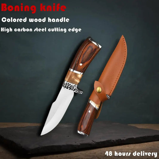 4"  Hunting Knife High-end Colored Wood Handle