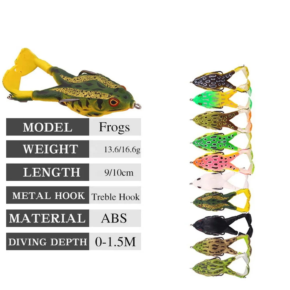 Frog Lure Double Propeller Legs Silicone Soft