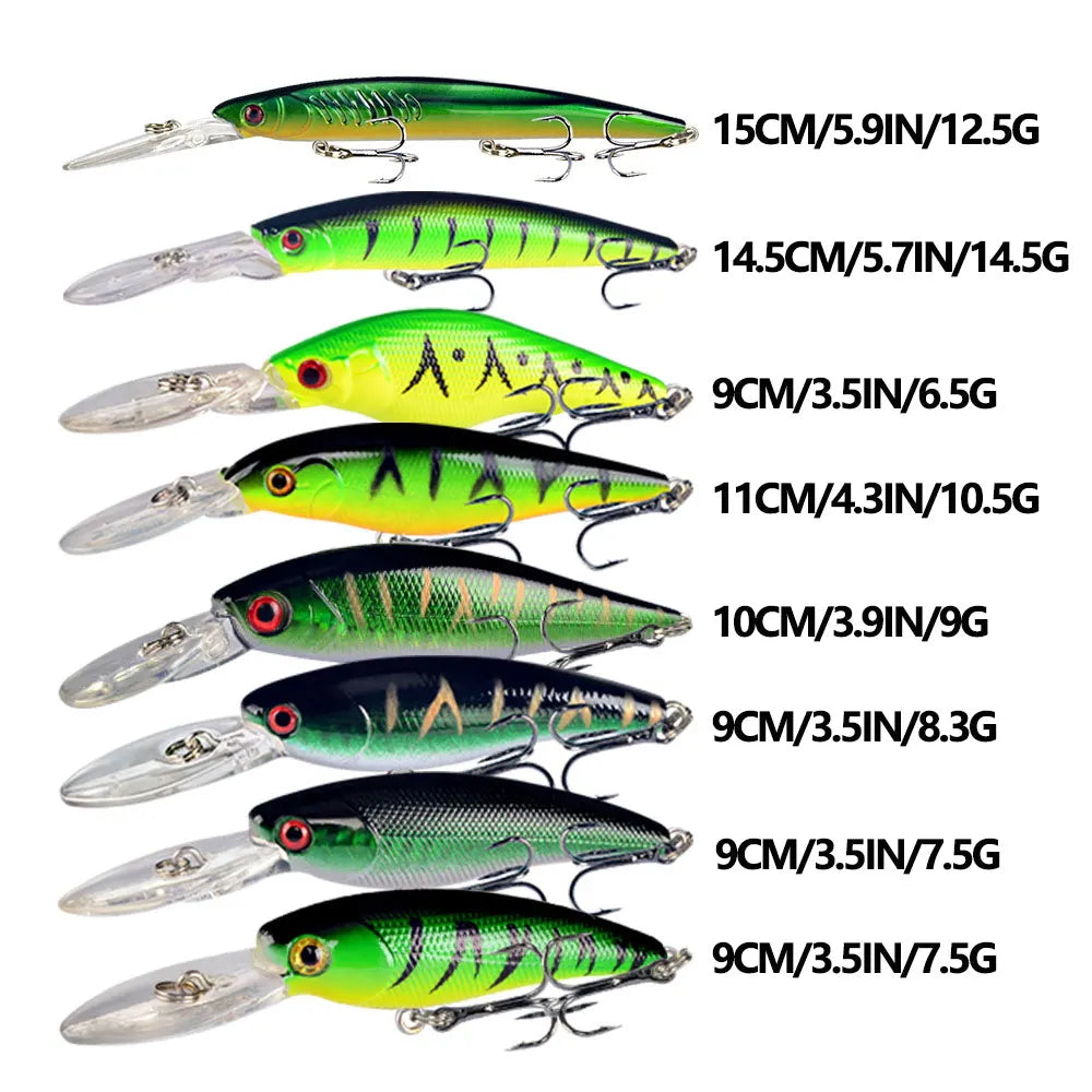 50pcs Fishing Lure Set  Crankbait Mini Minnow Floating