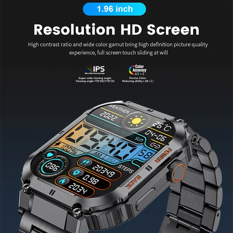 Sports Fitness Smartwatch For Men Bluetooth Waterproof