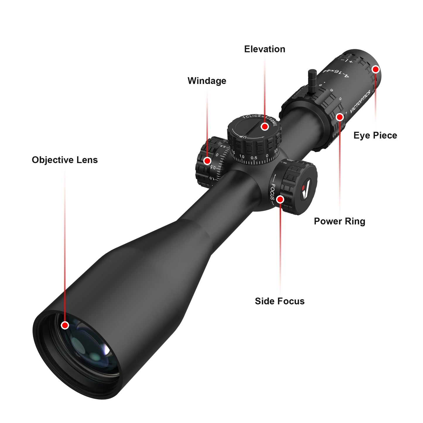 S4 4-16X44 MDL Sight Hunting Tactical Rifle Scopes