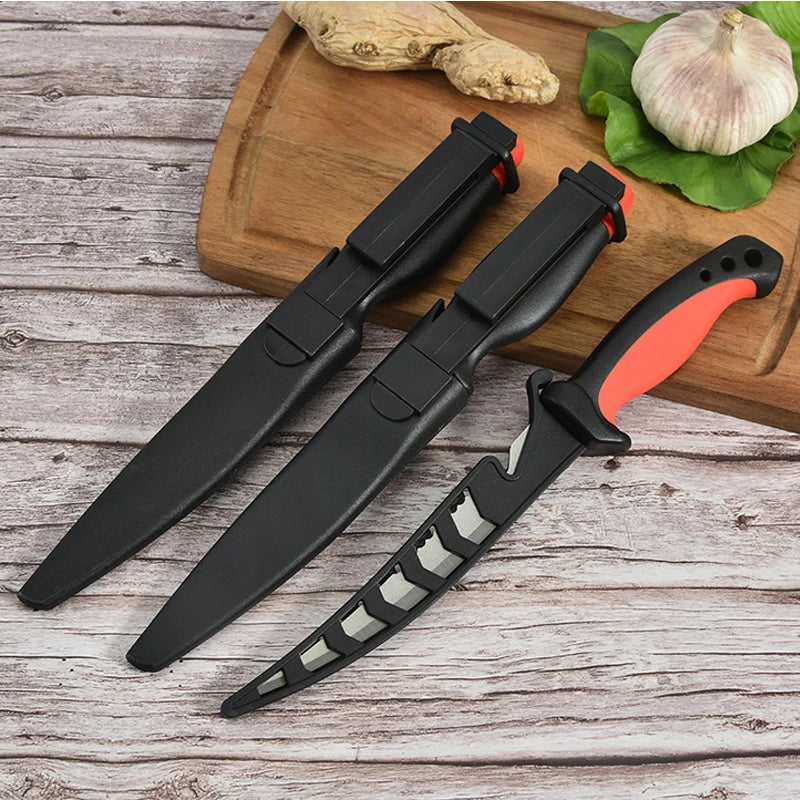 Hollow Plastic Handle Fish Fillet Carving Knife