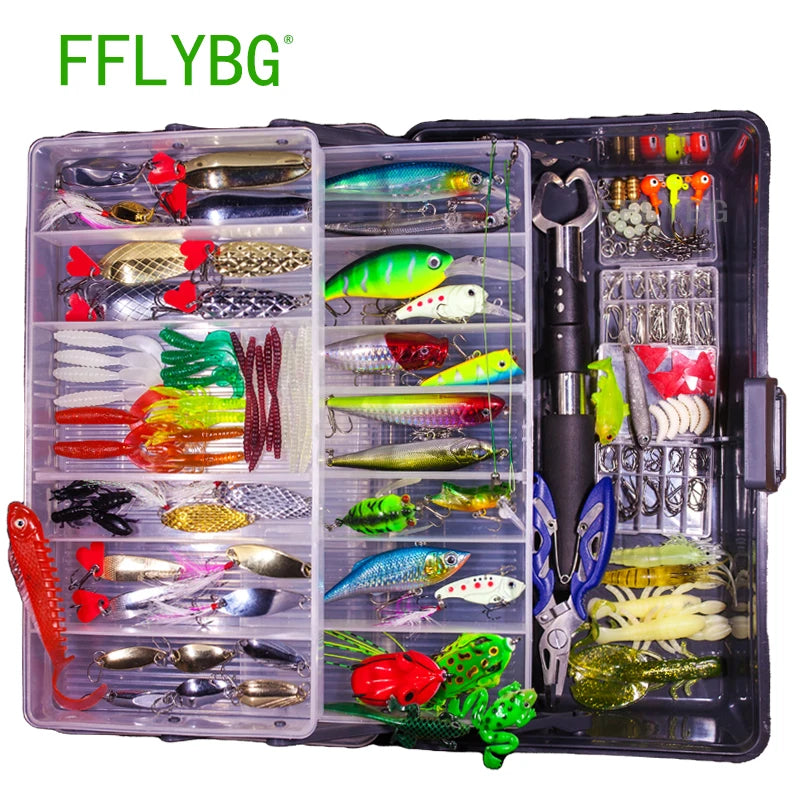 Big Mixed Fishing Lure Set Soft Hard Bait Kit