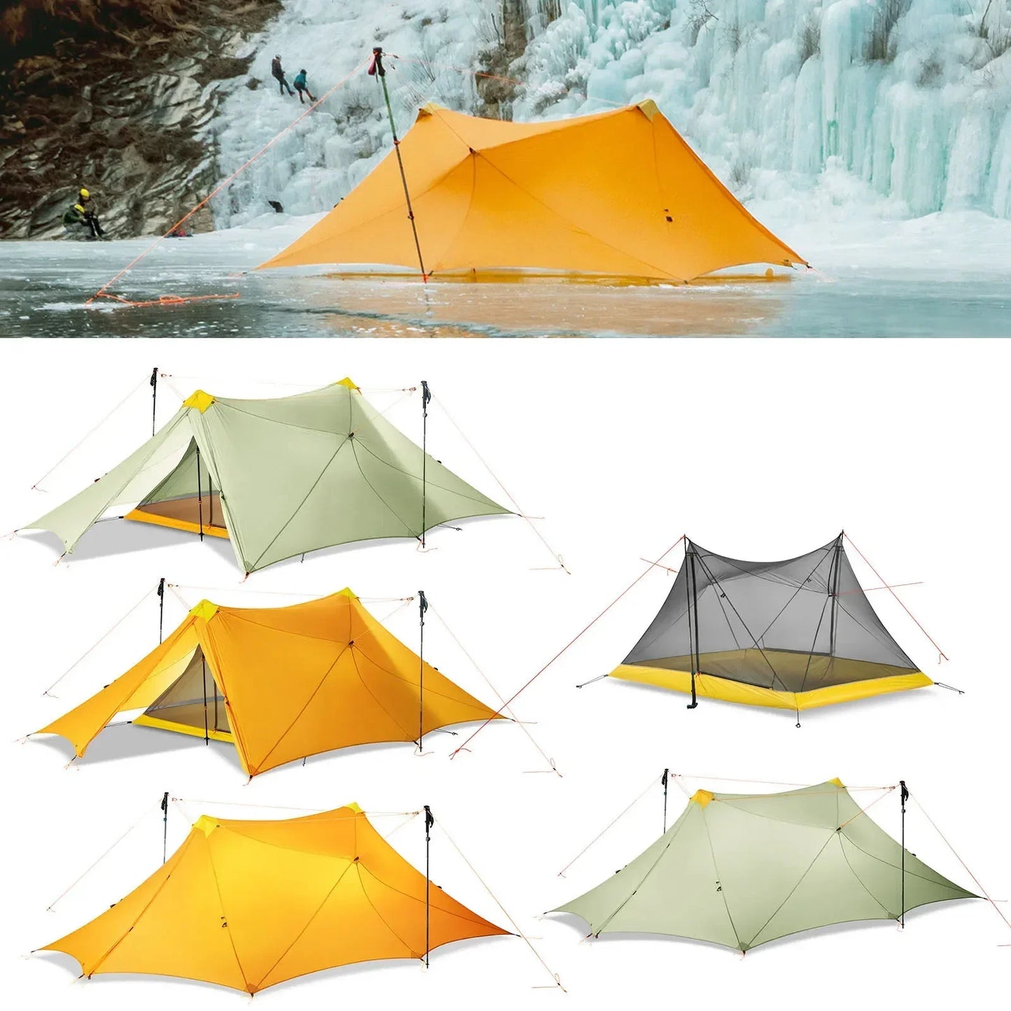 Ultralight 4 Persons 3 Seasons Camping Tent