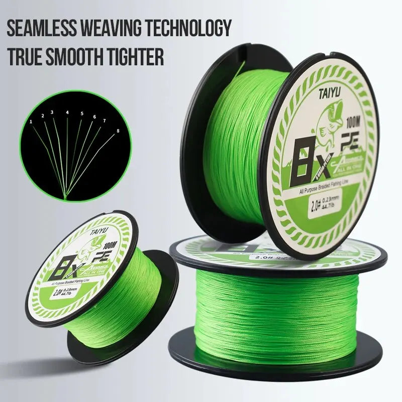 100M PE Braided  32LB-72LB Durable  Fishing Line