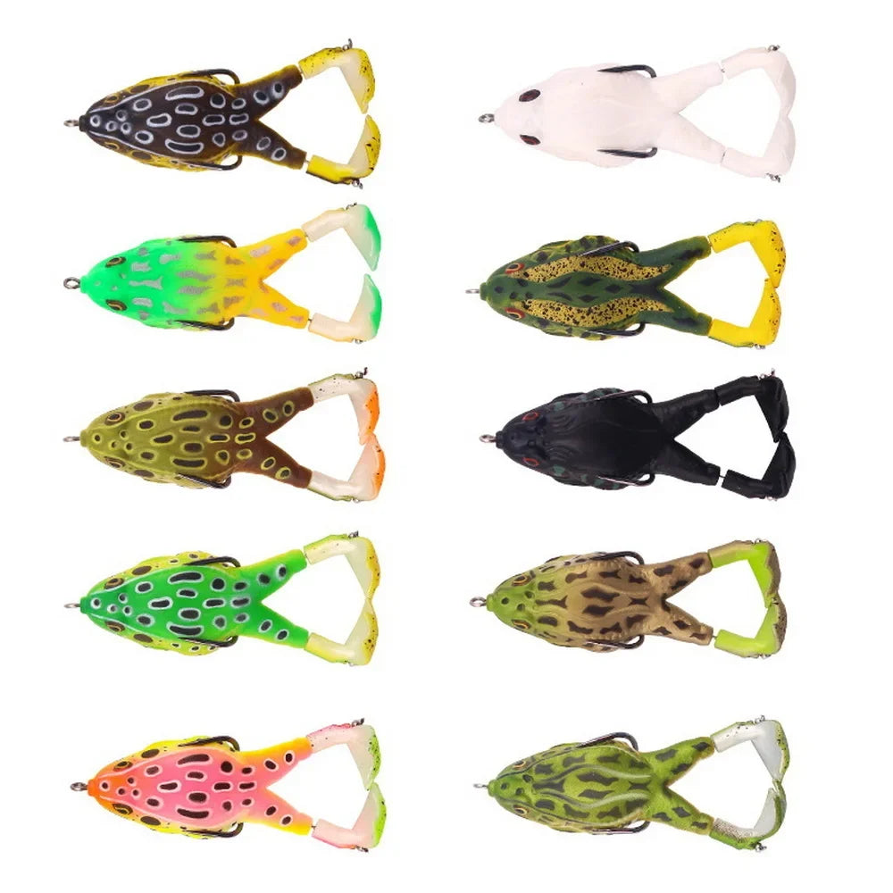 Frog Lure Double Propeller Legs Silicone Soft