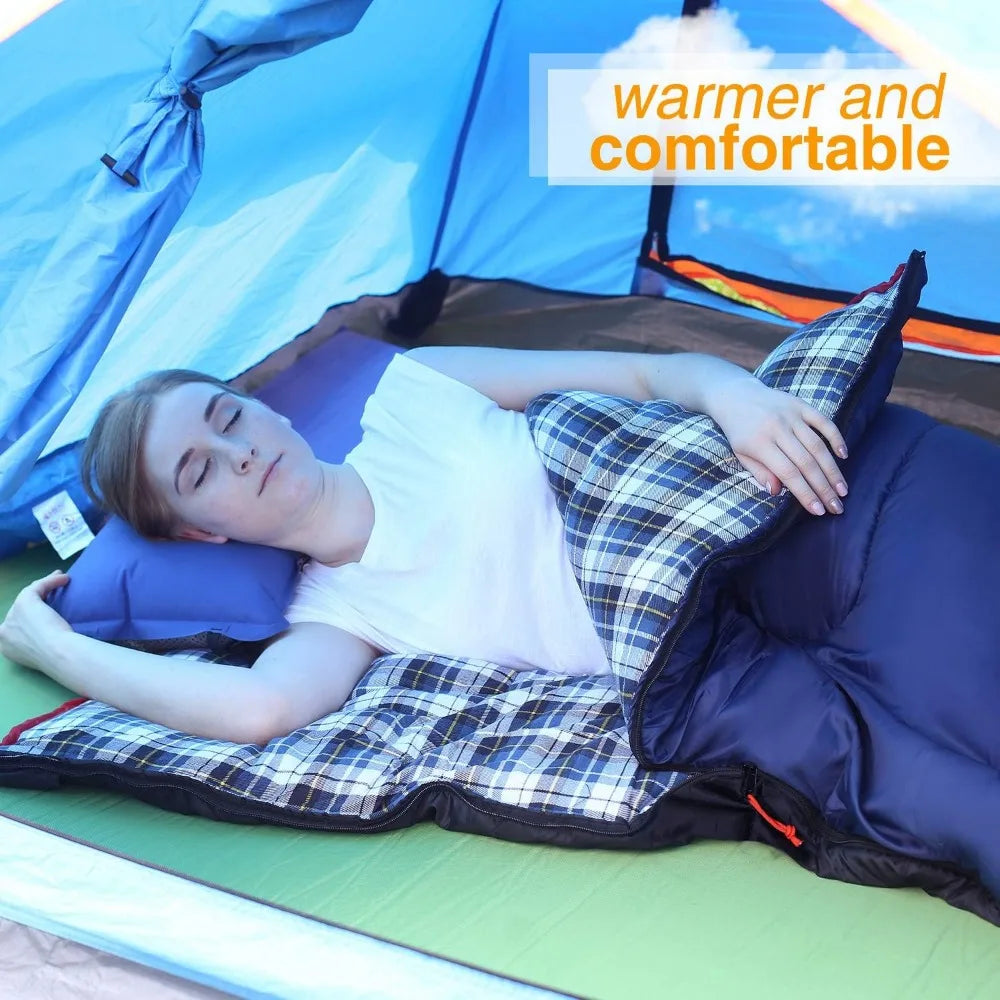 Cotton Flannel Sleeping Bag for Camping Backpacking