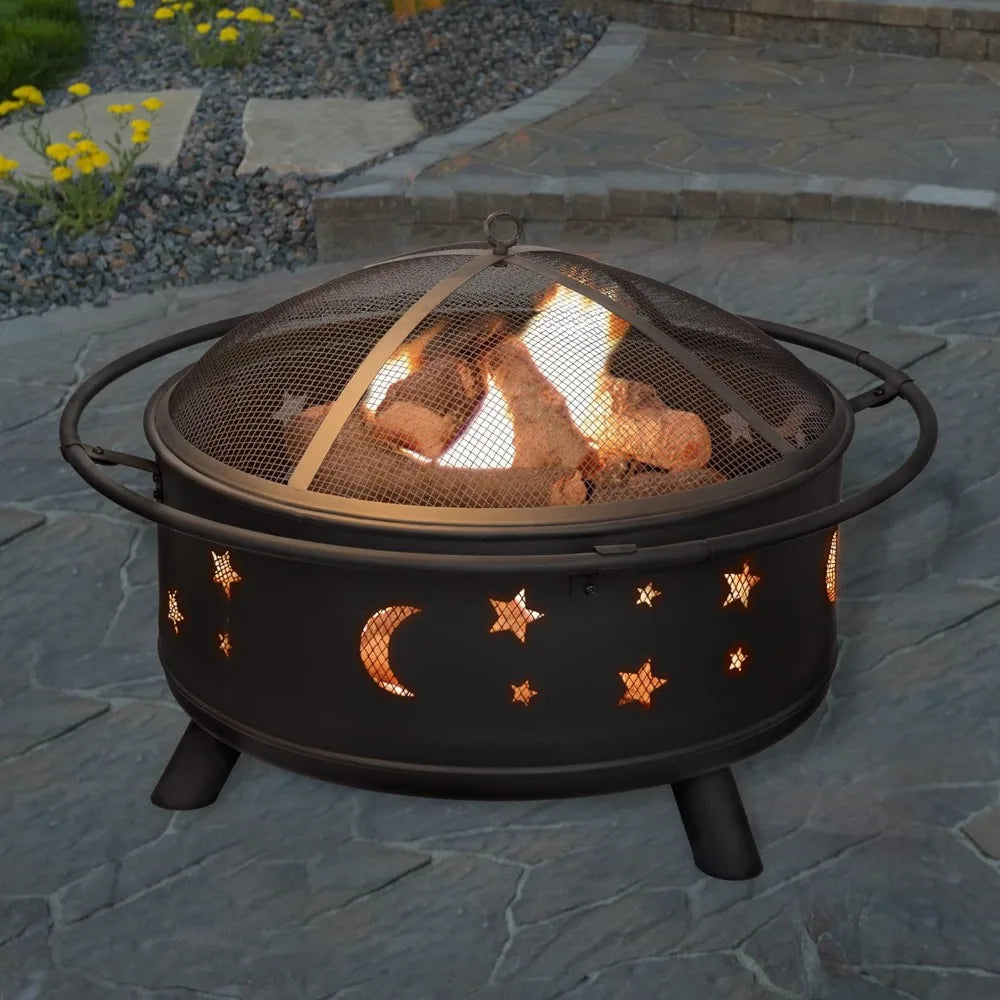 32 Inch Outdoor Wood Burning Fire Pit