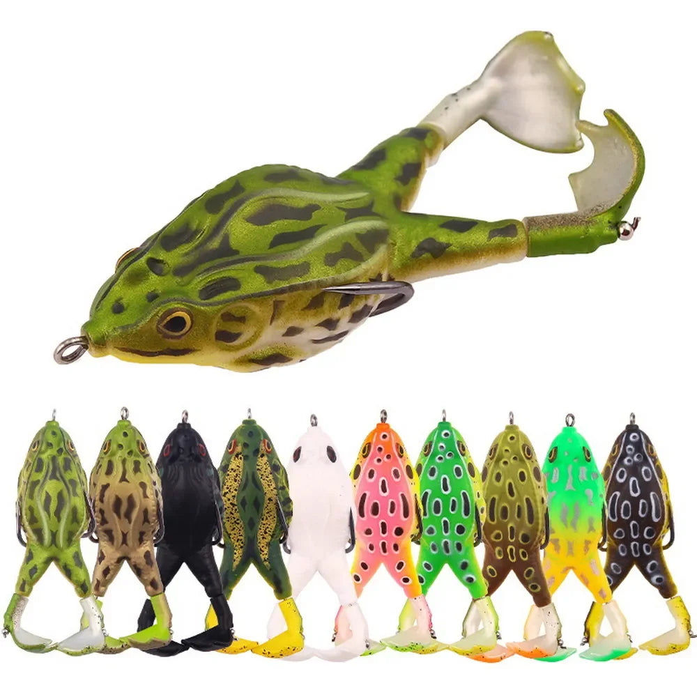 Frog Lure Double Propeller Legs Silicone Soft