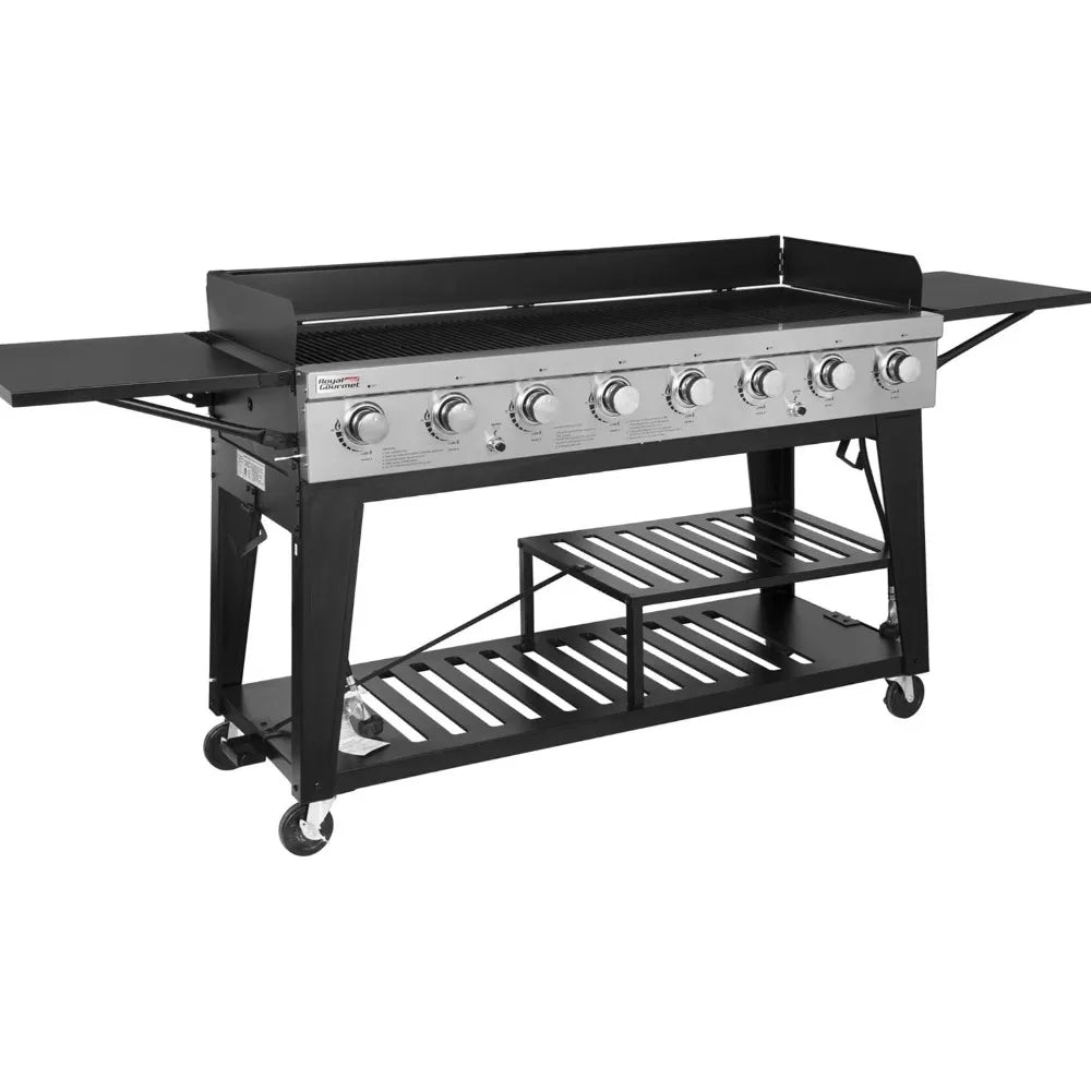 Propane Gas Grill, 8-Burner, Outdoor Kitchen