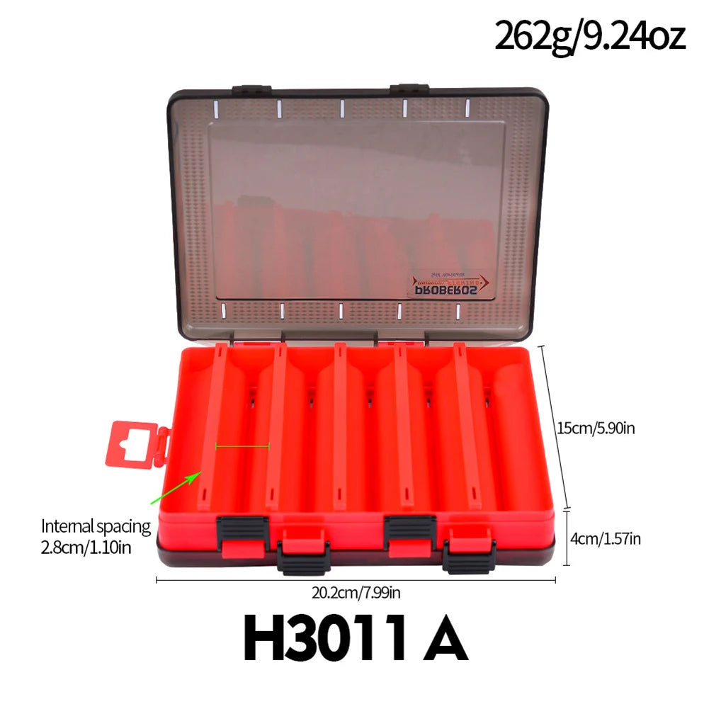 5-1 Pcs Fishing Tackle Box Double Sided Opening