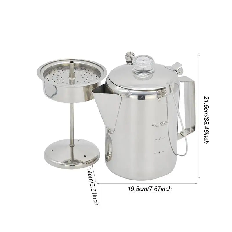 Campfire Coffee Pot Stainless Steel Coffee Maker