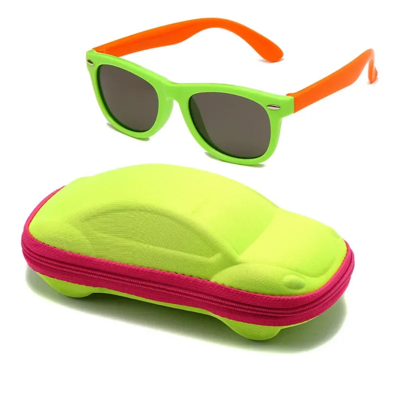 Kids Silicone Round Sunglasses  for Boys Girls