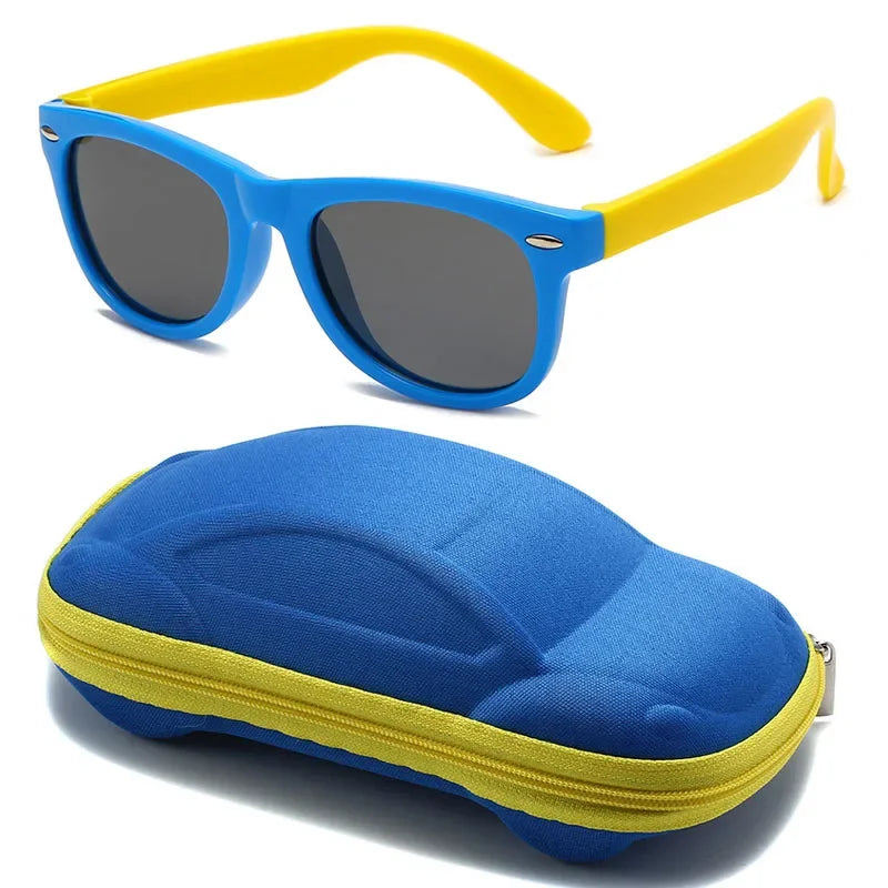 Kids Silicone Round Sunglasses  for Boys Girls