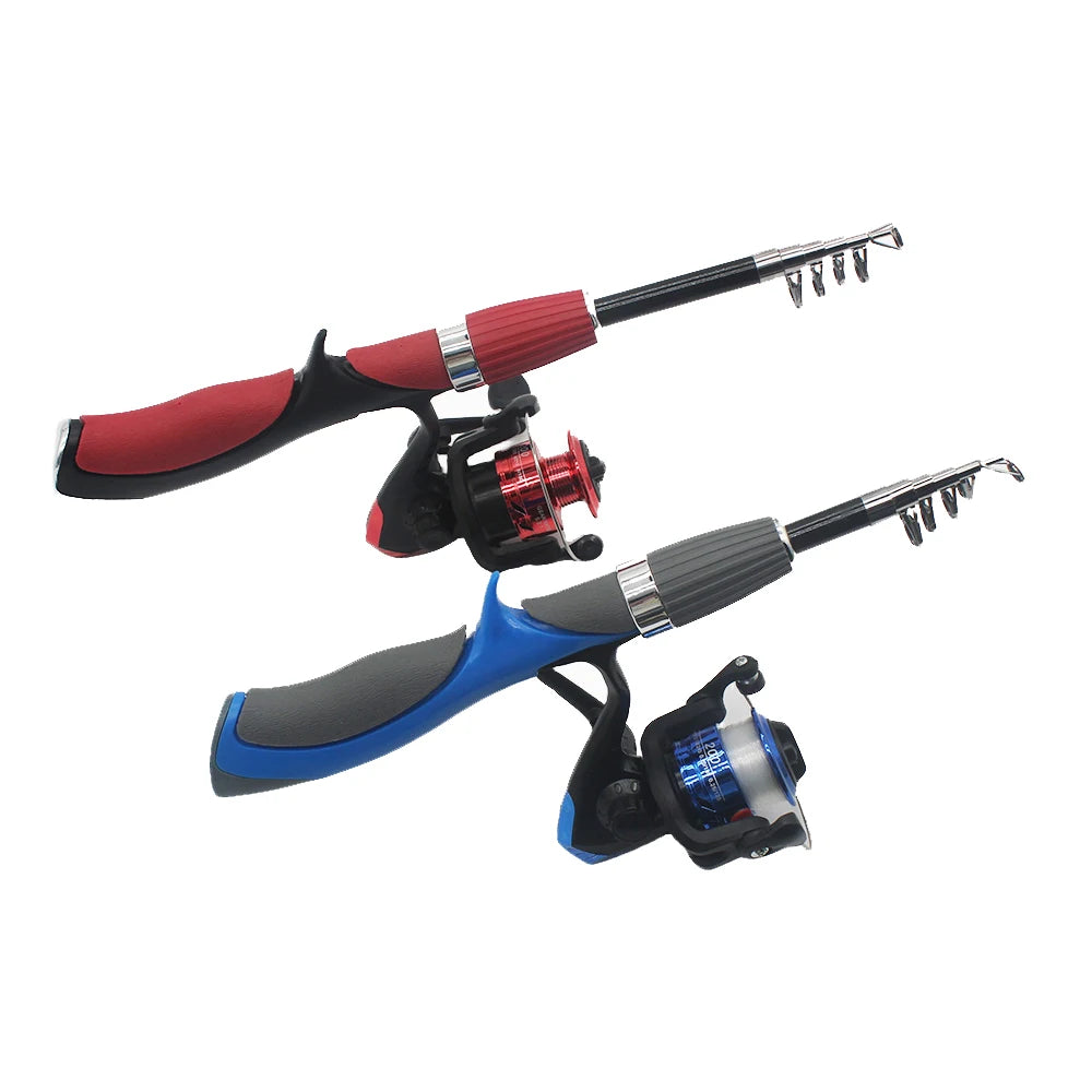 Kids Telescopic Fishing Rods With Spinning Reel