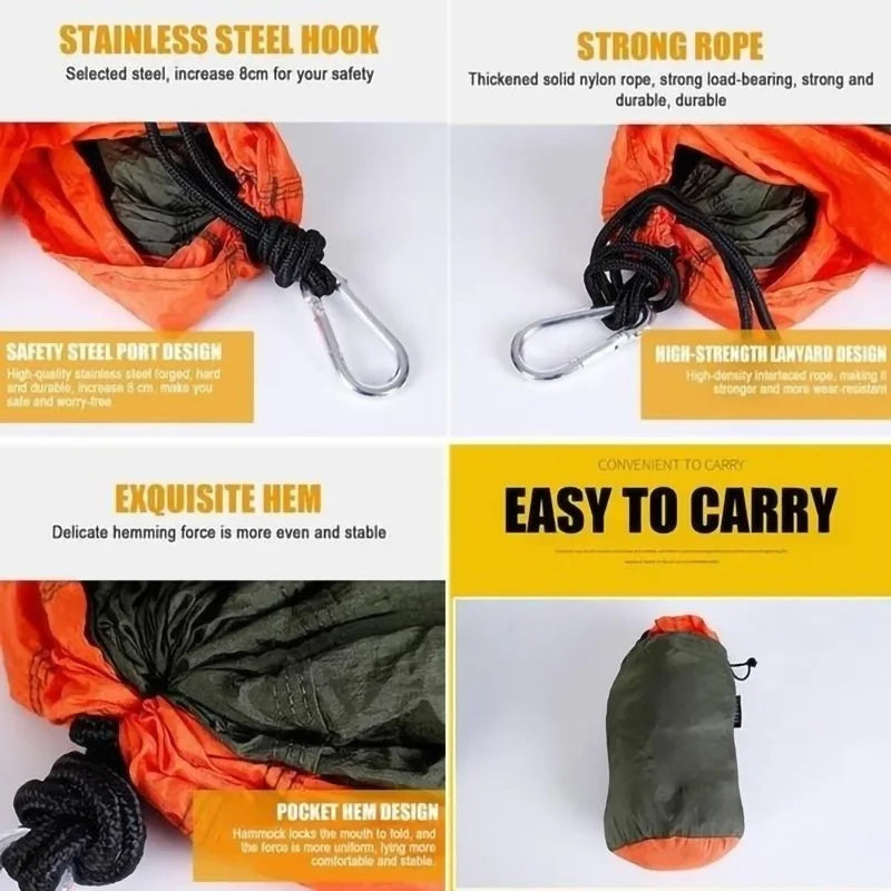 Single Person Portable Hammock  Parachute Fabric