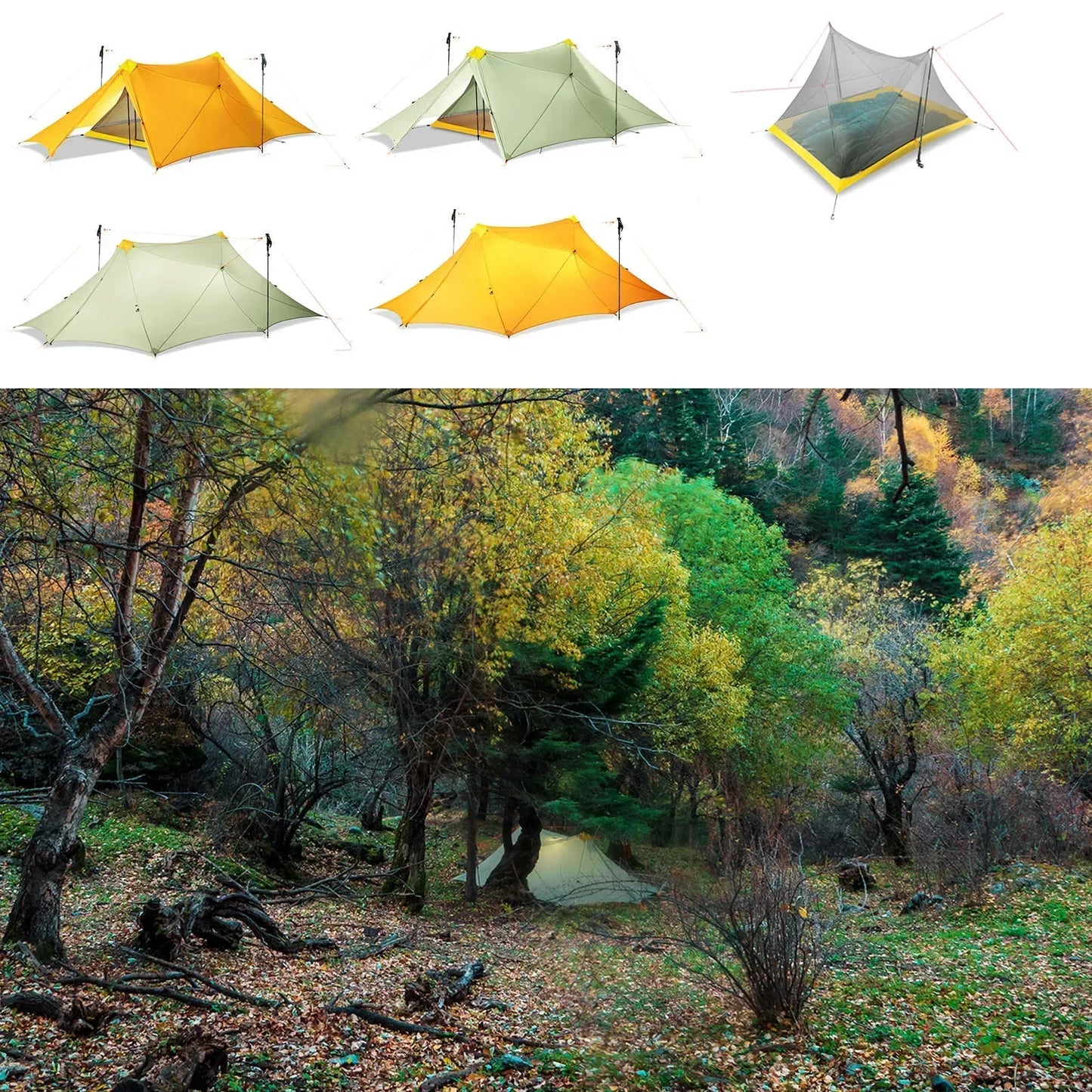 Ultralight 4 Persons 3 Seasons Camping Tent