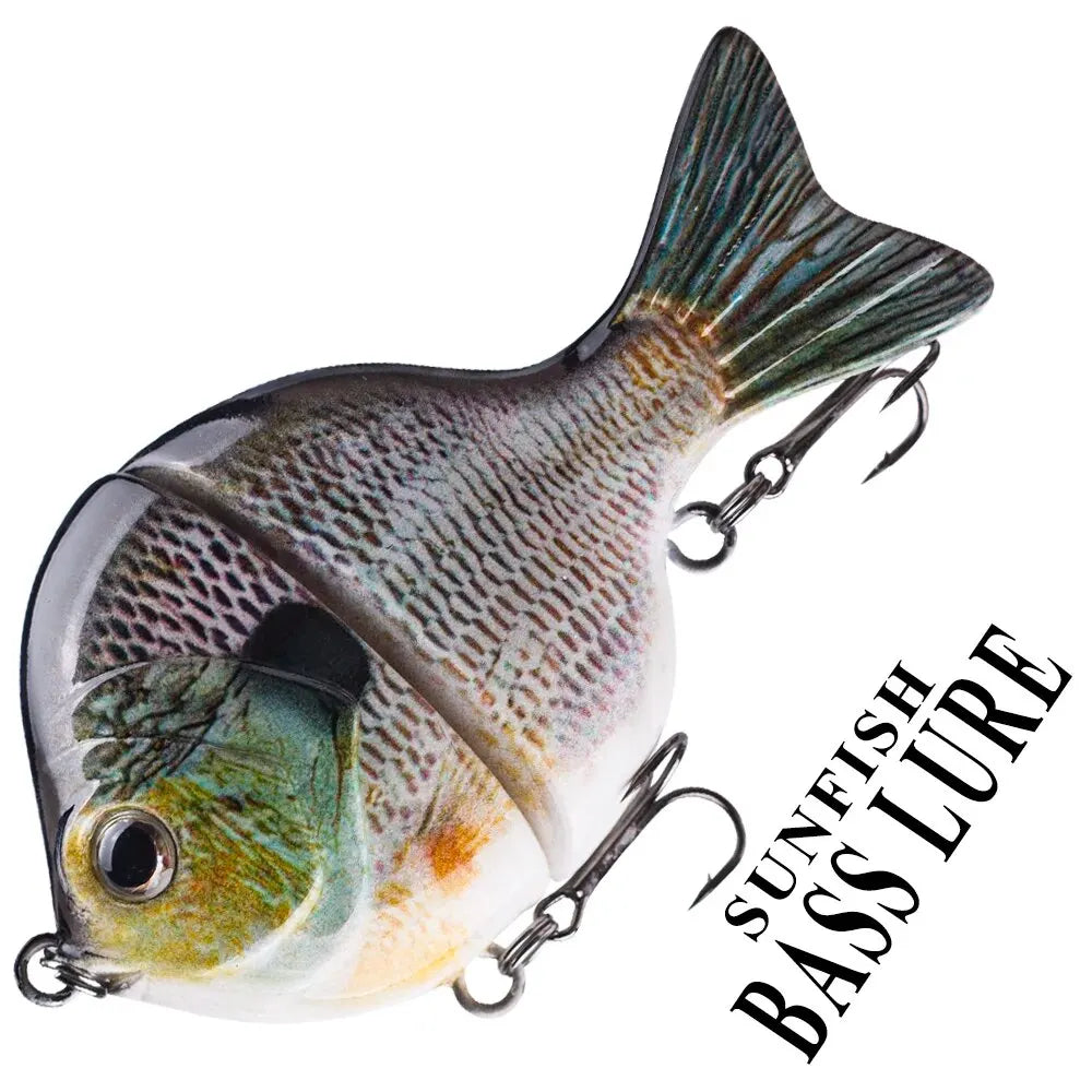 Single-jointed Plastic Swimbait Sunfish Fishing Bass Lures