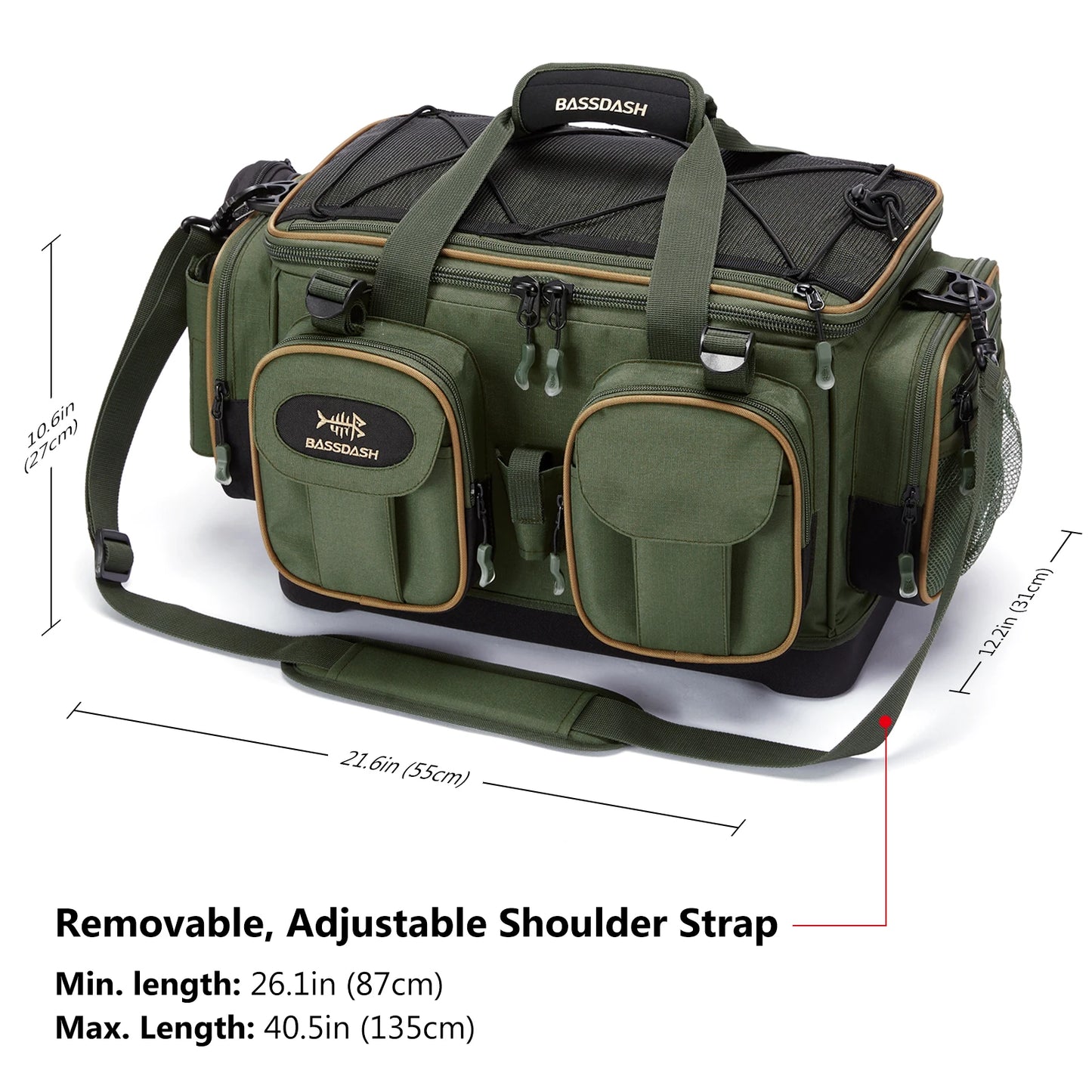 Fishing Tackle Shoulder Bag Water Resistant