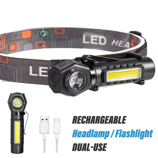 Super Bright LED Headlamp Rechargeable  Waterproof