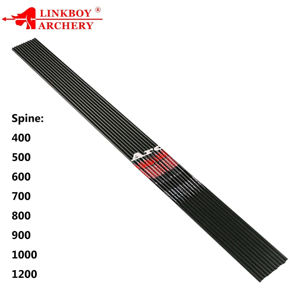 Linkboy pure Carbon Arrow SP500 30'' ID4.2mm 1.75'' Vanes for Recurve Compound Bow Arrow