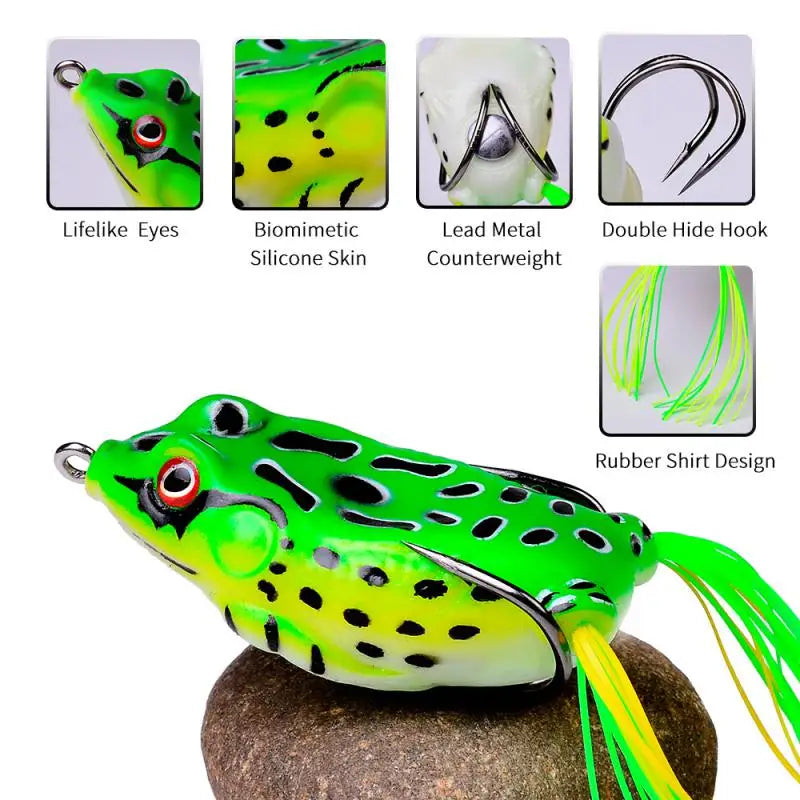 Frog Lure Soft Tube Bait Plastic Fishing Lure