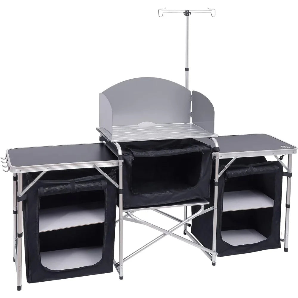 Folding Table ,Light Stand ,Windshield Cooking Station