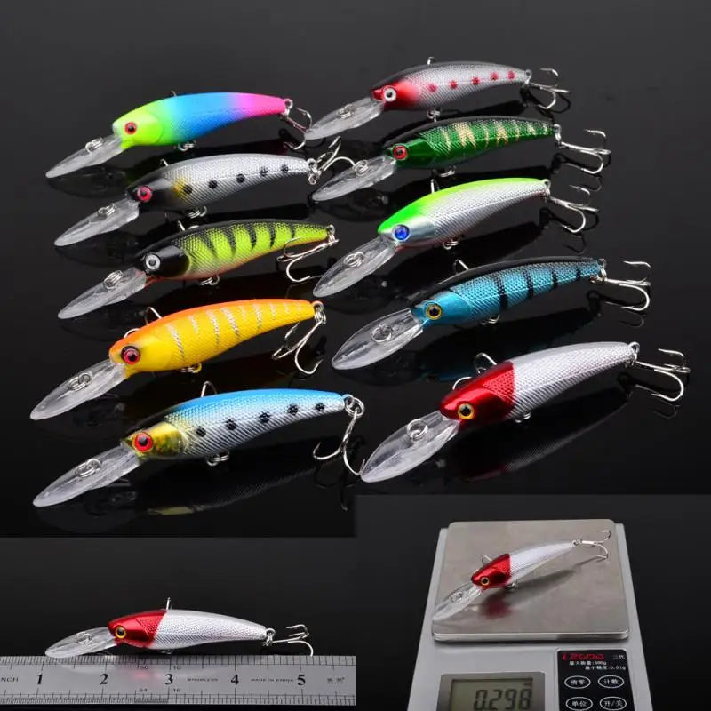 20Pcs  Kit  Rotating Floating  Minnow Crankbait Wobblers