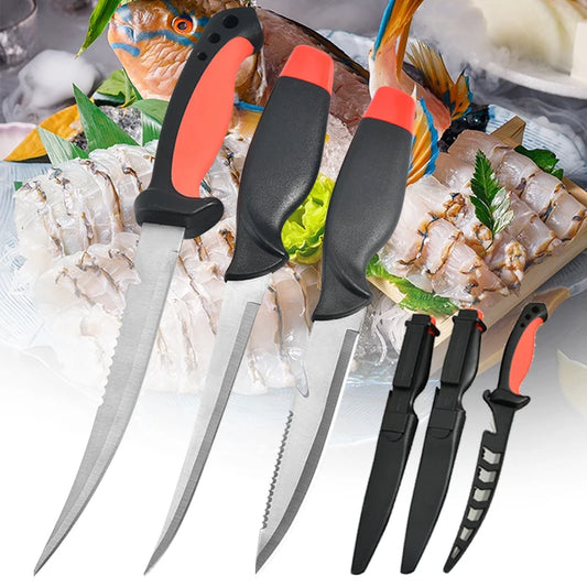 Hollow Plastic Handle Fish Fillet Carving Knife