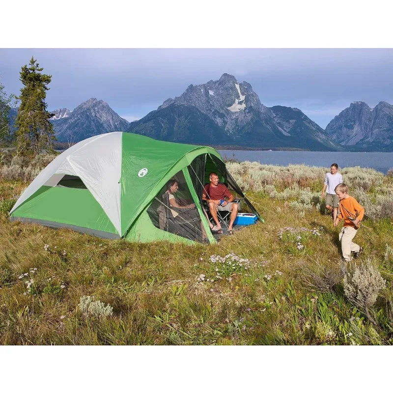 Coleman  Screened Camping Tent, 6/8 Person Weatherproof Roomy