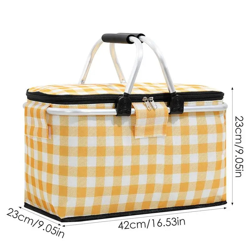 Folding insulated picnic  Portable Camping basket