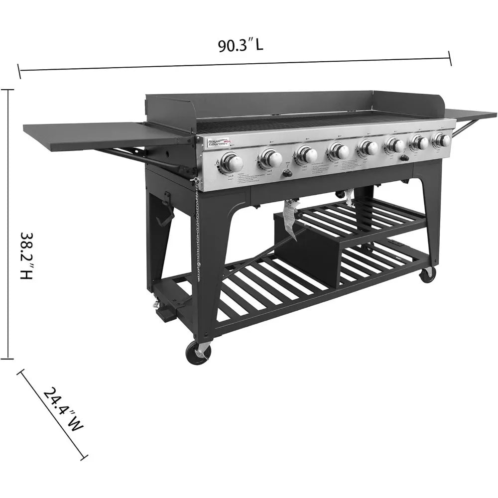 Propane Gas Grill, 8-Burner, Outdoor Kitchen