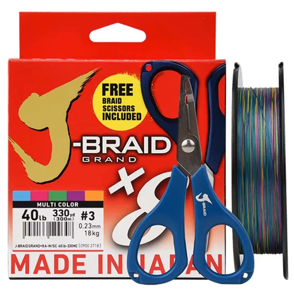 Free  Scissors 300M/330YDS DAIWAPE J-BRAID GRAND X8 Braided