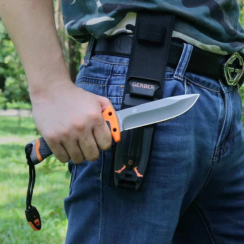 Gb  Fixed Blade Knife  Quality Outdoor Camping Hunting