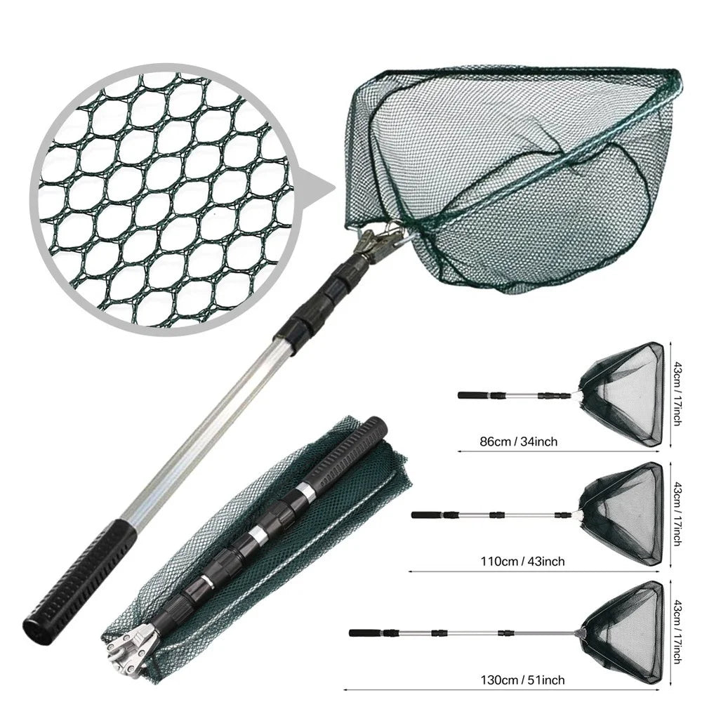 Fishing Landing Folding Net Aluminum  Telescoping   Mesh