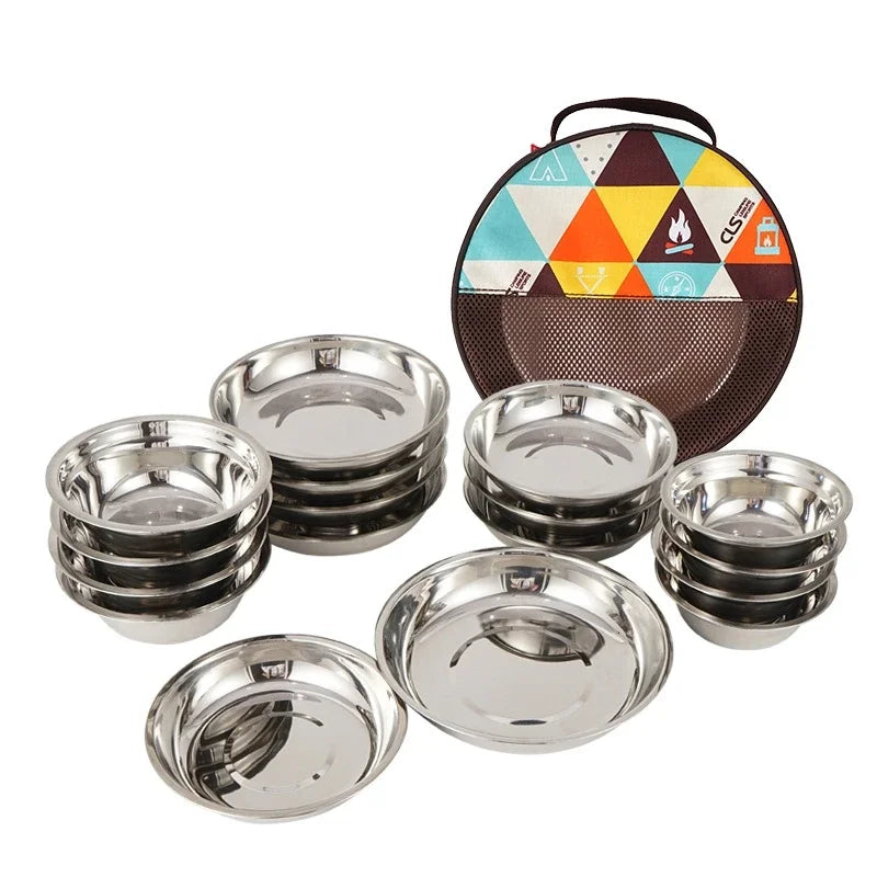 17pcs/set Camping Cookware Kit Outdoor Cooking