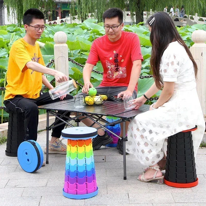 Folding Stool Heavy Duty Collapsible Telescoping Stool