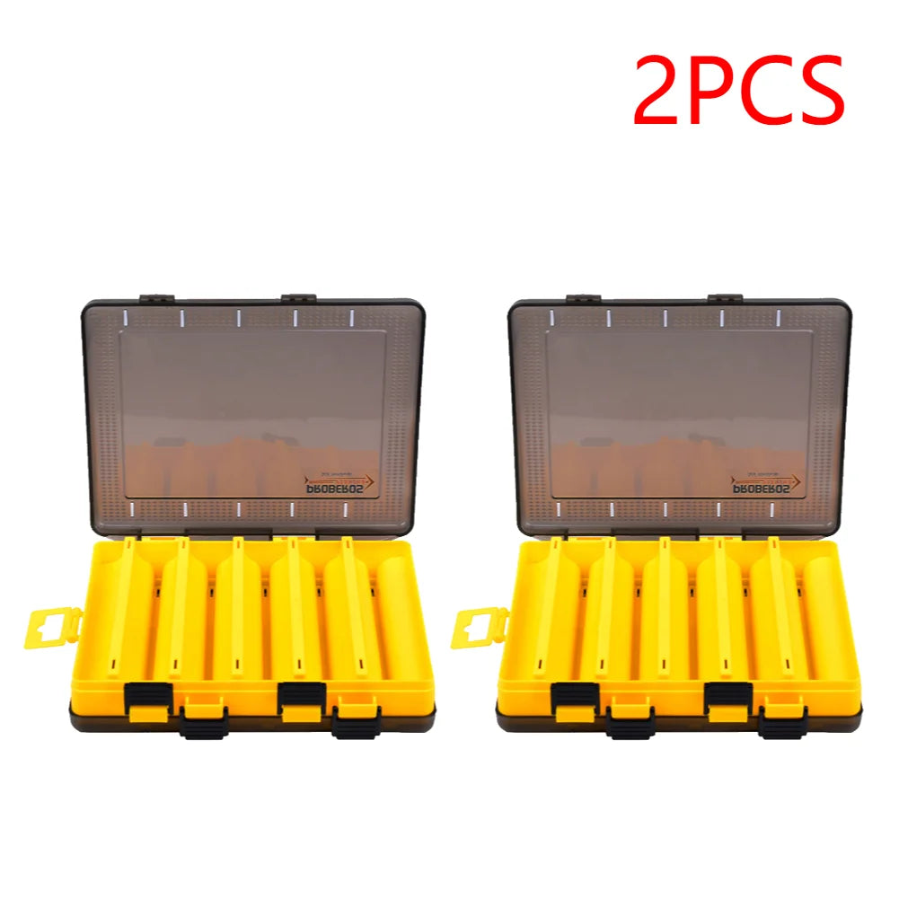 5-1 Pcs Fishing Tackle Box Double Sided Opening