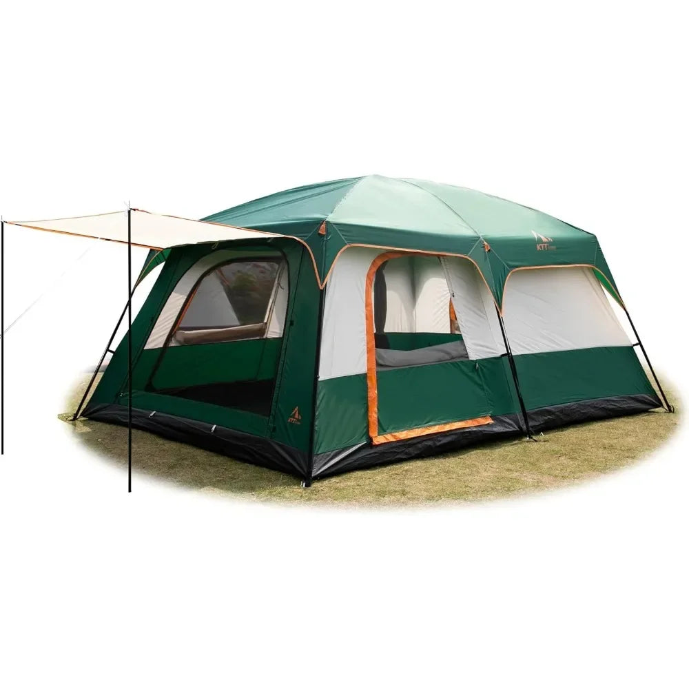 Tent Family Cabin Tents,2 Rooms,3 Windows