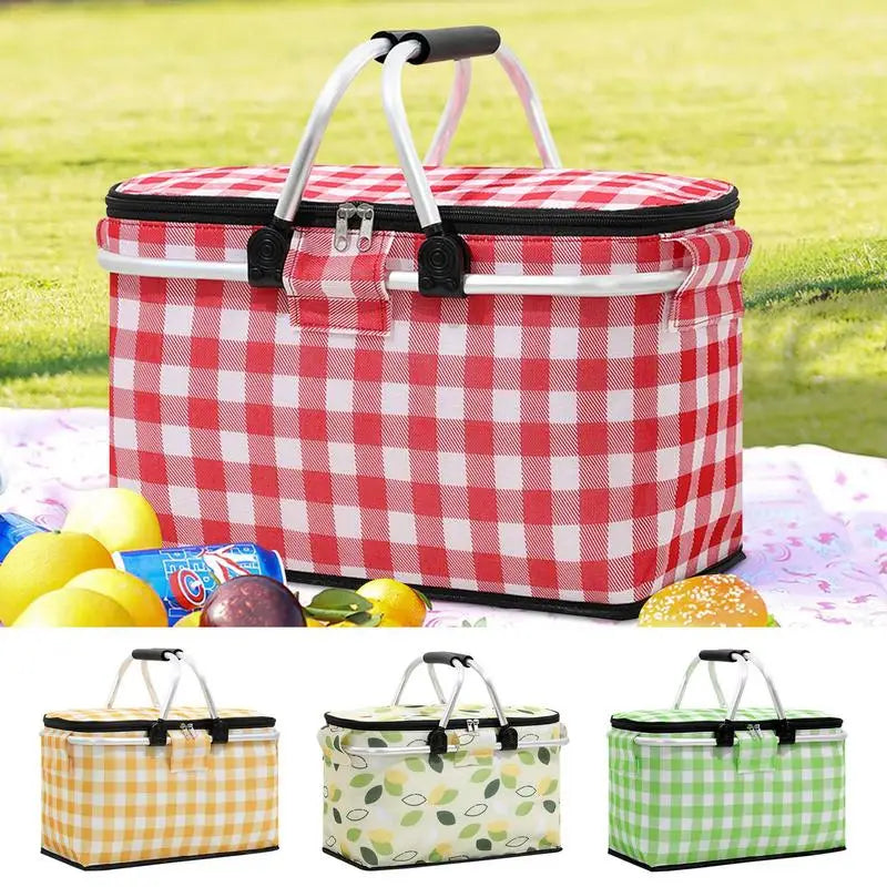 Folding insulated picnic  Portable Camping basket