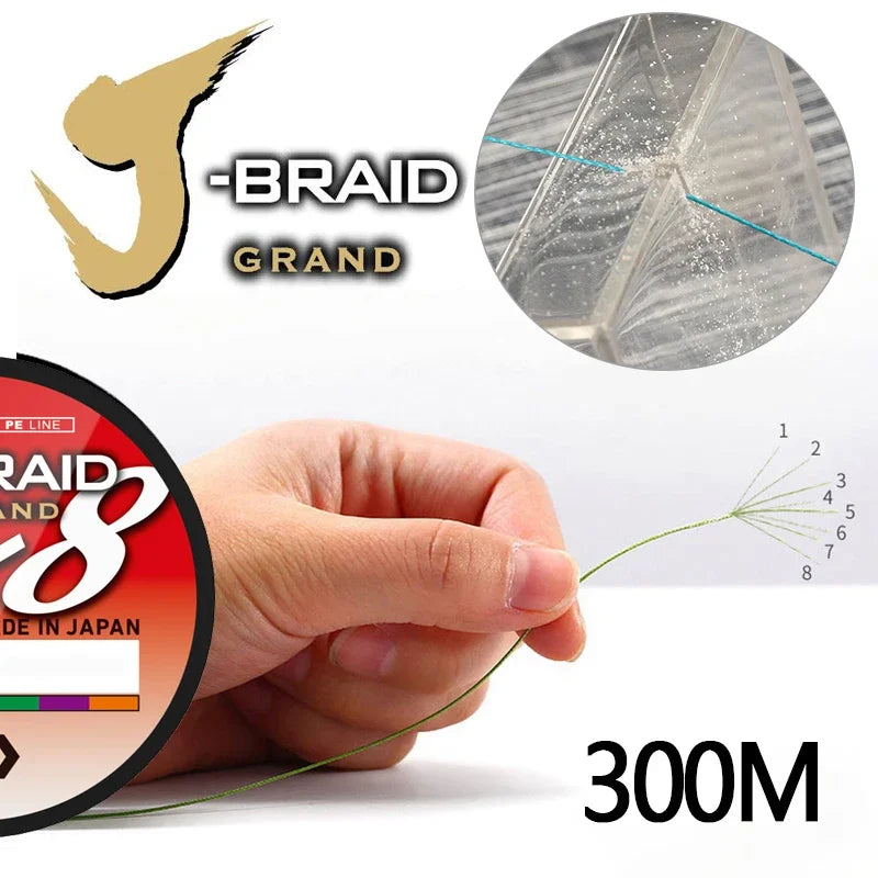 Free  Scissors 300M/330YDS DAIWAPE J-BRAID GRAND X8 Braided