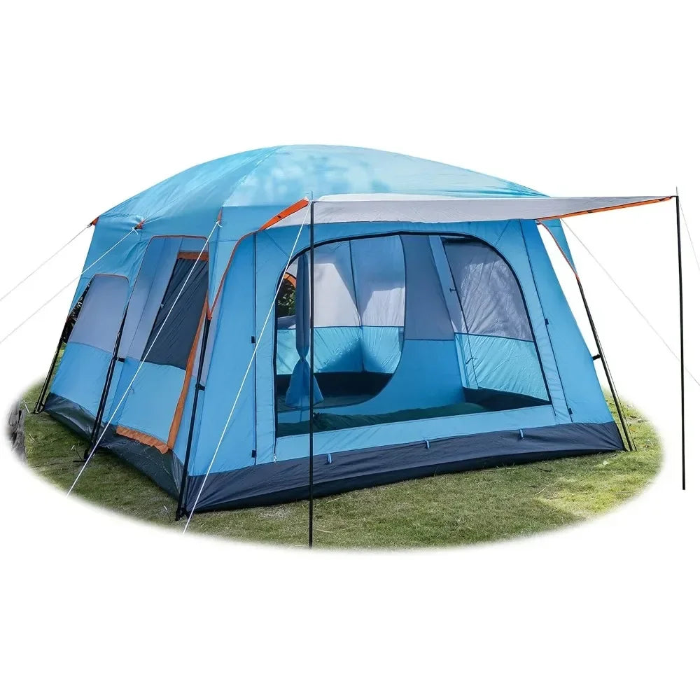 Large 12 Person, Family Cabin Tents,3 Doors