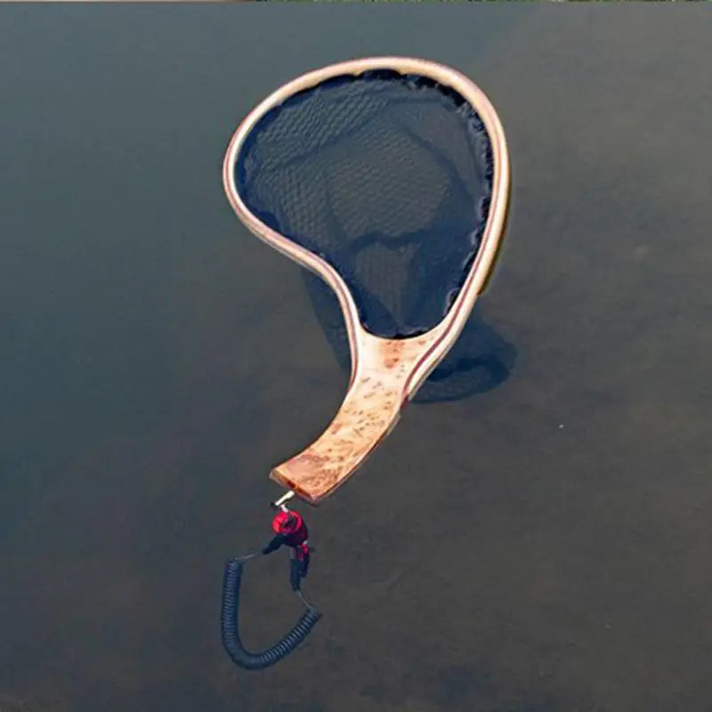 Fly Fishing Net Net With Wooden Handle