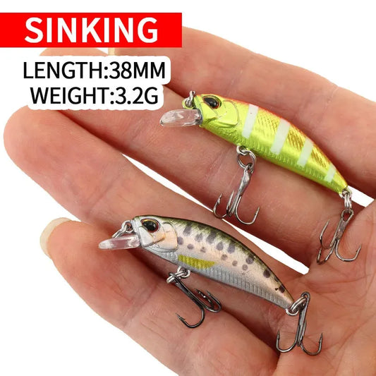 Mini Sinking Minnow Fishing Lures Jerkbaits Wobbler