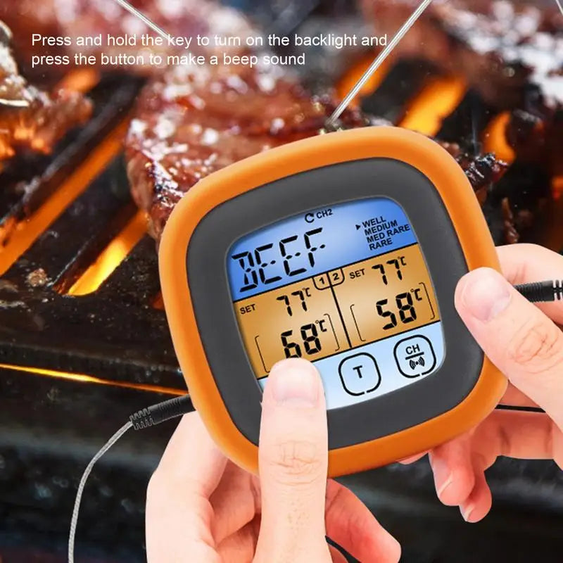 Grilling Digital Meat Thermometer With 2 Probes